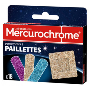 Mercurochrome - 18 Pansements à Paillettes