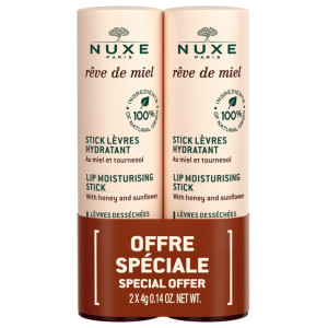Nuxe Rêve de Miel Stick Lèvres Hydratant - Lot de 2 x 4 g