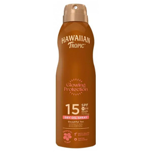Hawaiian Tropic Glowing Protection Spray Huile Sèche SPF15 - 177 ml