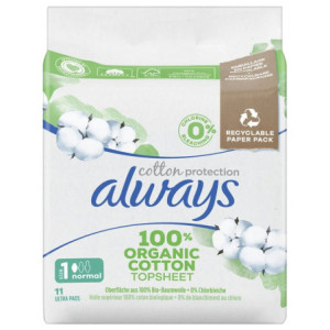 Always Cotton Protection Serviettes Hygiéniques Taille 1 - 11 unités 