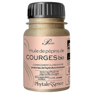 Phytalessence Huile de Pépins de Courge Bio - 60 Capsules