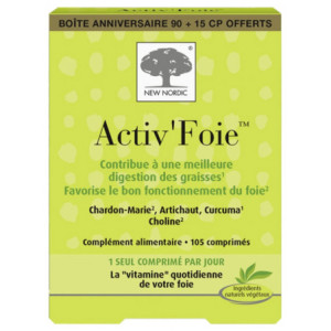 New Nordic Activ'Foie - 90 Comprimés + 15 Comprimés Offerts