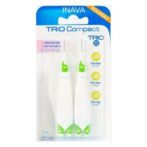 INAVA Trio Compact 5, très larges, 2 manches + 6 brossettes