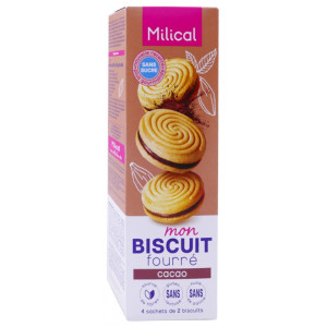 Milical Mon Biscuit Fourré 8 Biscuits Goût : Chocolat - 4 sachets de 2 biscuits