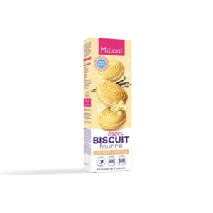 Milical Biscuits fourrés vanille -  4 sachets de 2 biscuits