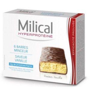 Barres Minceur Hyperprotéinées Vanille - 6 barres