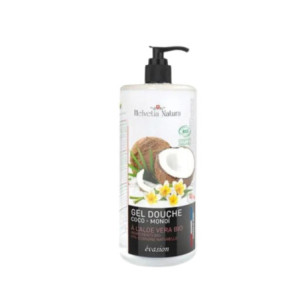 Helvetia Natura Gel Douche Coco-Monoï Bio A L'Aloe Vera - 1litre
