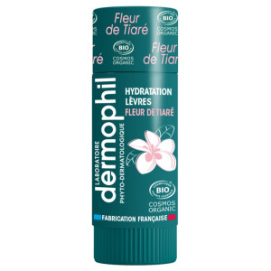 Dermophil Indien Hydratation Lèvres Bio Stick Goût : Fleur de Tiaré - 4g