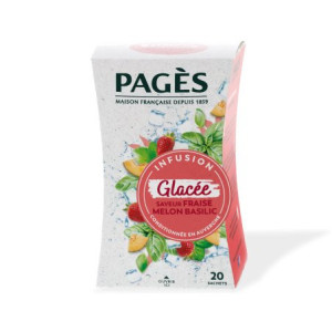 Pagès Infusion glacée fraise melon basilic Bio Pagès - 20 sachets