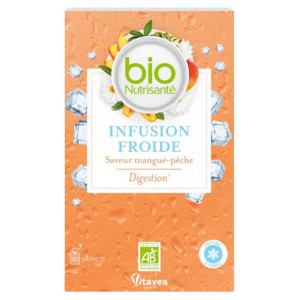 Vitavea Infusion Froide Digestion Saveur Mangue-Pêche Bio - 20 Sachets