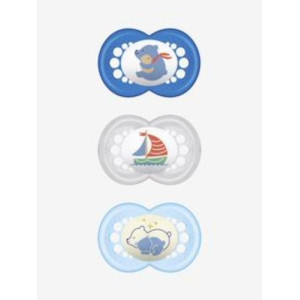 MAM Sucette Original à partir de 18 mois Bleu - Lot de 3 - Silicone