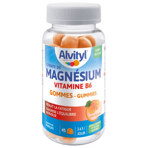 Alvityl Magnésium Vitamine B6 Abricot 45 Gummies