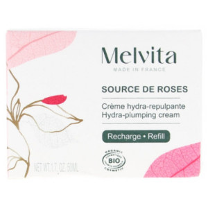 Melvita Source de Roses Crème Hydra-Repulpante Recharge Bio - 50 ml