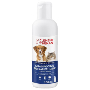Clément Thékan Shampoing Tétraméthrine Chiens et Chats - 200 ml