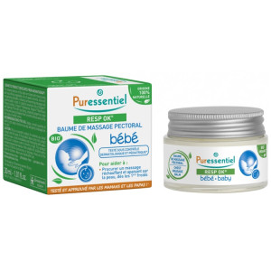 Puressentiel Resp OK Baume de Massage Pectoral Bébé - 30 ml