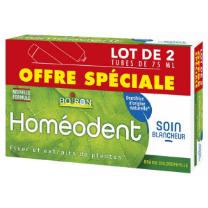Boiron Homéodent Soin Blancheur Chlorophylle - Lot de 2 x 75 ml