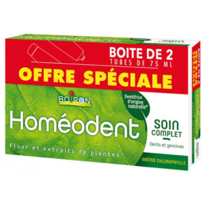 Boiron Homéodent Soin Complet Dents et Gencives - Arôme : Chlorophylle - Lot de 2 x 75 ml