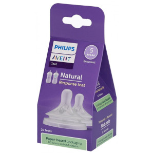 Avent Natural Response 2 Tétines Débit 5 Très Rapide
