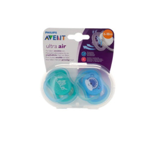 Avent Sucette Ultra Air Design Pour Bebe 6/18mois X2