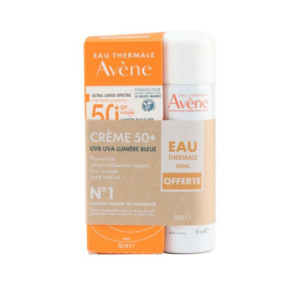 AVÈNE - Crème 50+ uvb uva lumière bleue + Eau thermale 50 ml OFFERTE