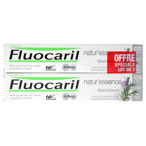 Fluocaril Natur'Essence Dentifrice Blancheur Bi-Fluoré - Lot de 2 x 75 ml