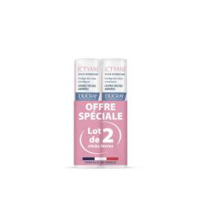 Ducray ICTYANE - Stick Lèvres Hydratant - Lèvres Sèches et Abîmées - 2x3g