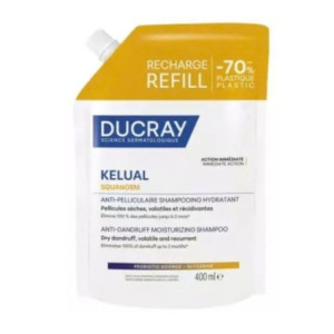 Ducray Kelual Shampoing Anti-Pelliculaire Hydratant Pellicules Sèches Recharge - 400 ml