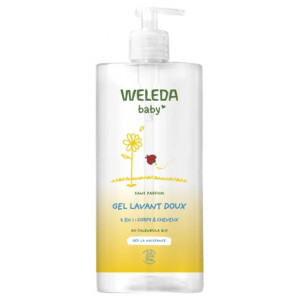Weleda Baby Gel Lavant Doux au Calendula 2en1 Sans Parfum - 750 ml