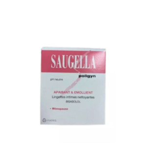 Saugella - Poligyn lingettes intimes nettoyantes - 10 lingettes