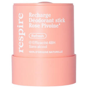 Respire Déodorant Stick Rose Pivoine Recharge Bio - 50 g