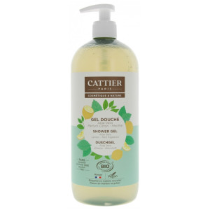 Cattier Gel Douche Aloe Vera Citron Menthe Bio - 1 L