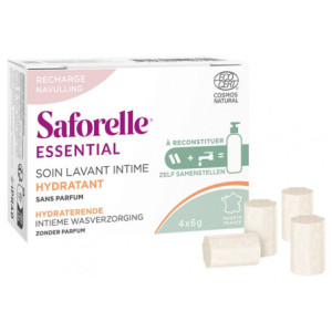 Saforelle Soin Lavant Intime Hydratant Kit à Reconstituer Recharge 4 Bâtonnets