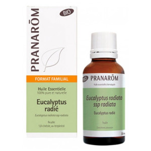 Pranarôm Huile Essentielle Eucalyptus Radié (Eucalyptus radiata ssp radiata) Bio -30 ml