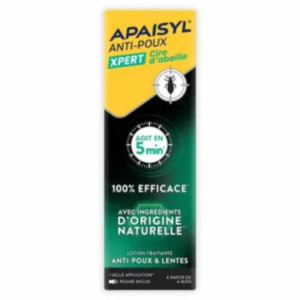 Apaisyl Xpert Cire d'abeille Lotion anti-poux et lentes - 200ml + Peigne inclus