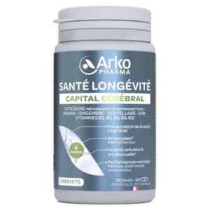 Arkopharma Santé Longévité Capital Cérébral - 60 Gélules