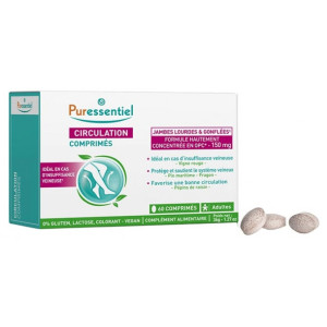 Puressentiel Circulation Jambes Lourdes & Gonflées - 60 Comprimés