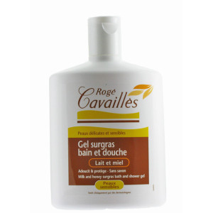 Roge Cavailles Gel surgras bain et douche Lait et Miel - 300ml