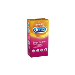 Durex Surprise Me, assortiment de 12 préservatifs