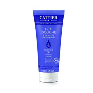 Cattier Gel Douche Hydratant Argile Blanche Et Miel De Lavande Bio - 200ml
