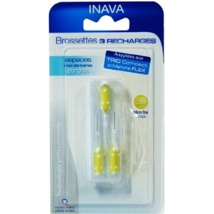 INAVA Brossettes interdentaires étroits - 3 recharges micro fines coniques 2,5 à 2,2mm