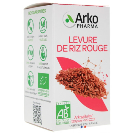 Arkopharma Arkogélules Levure de Riz Rouge Bio - 120 Gélules