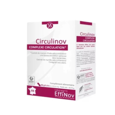 Effinov - Nutrition Circulinov Complexe circulation - 40 gélules