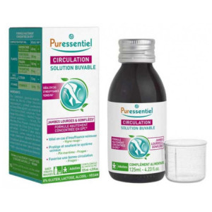 Puressentiel Circulation Solution Buvable Jambes Lourdes & Gonflées - 125 ml