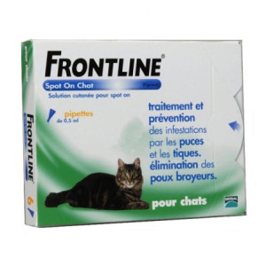 Spot-on anti-puces et tiques chat - 6 pipettes