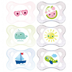 Sucette Classique Silicone + 6 mois - 2 sucettes