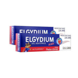 ELGYDIUM Gel dentifrice Kids Protection Caries Fraise Givrée - 2x50ml