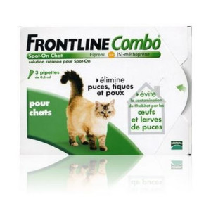Antiparasitaire Frontline combo pour chat -  3 pipettes