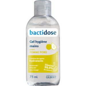Gilbert Bactidose Gel Hydroalcoolique Pomme Poire - 75mL 